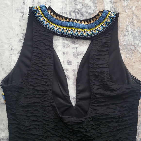 Beyonce for H&M Black Beaded embellished bodycon dress - Size Medium - Picture 8 of 16